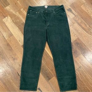 J. Crew Dark Green Straight Leg Pants